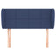 sengegavl med kanter 83x23x78/88 cm stof blå