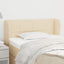sengegavl med kanter 93x23x78/88 cm stof cremefarvet
