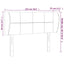 sengegavl med kanter 103x23x78/88 cm stof sort