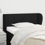 sengegavl med kanter 103x23x78/88 cm stof sort