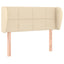 sengegavl med kanter 103x23x78/88 cm stof cremefarvet