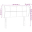 sengegavl med kanter 103x23x78/88 cm stof cremefarvet