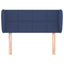 sengegavl med kanter 103x23x78/88 cm stof blå