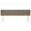 sengegavl med kanter 163x23x78/88 cm stof gråbrun
