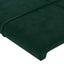 sengegavl med kanter 83x23x78/88 cm fløjl mørkegrøn