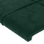 sengegavl med kanter 103x23x78/88 cm fløjl mørkegrøn