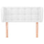 sengegavl med kanter 83x23x78/88 cm kunstlæder hvid