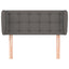 sengegavl med kanter 83x23x78/88 cm kunstlæder grå