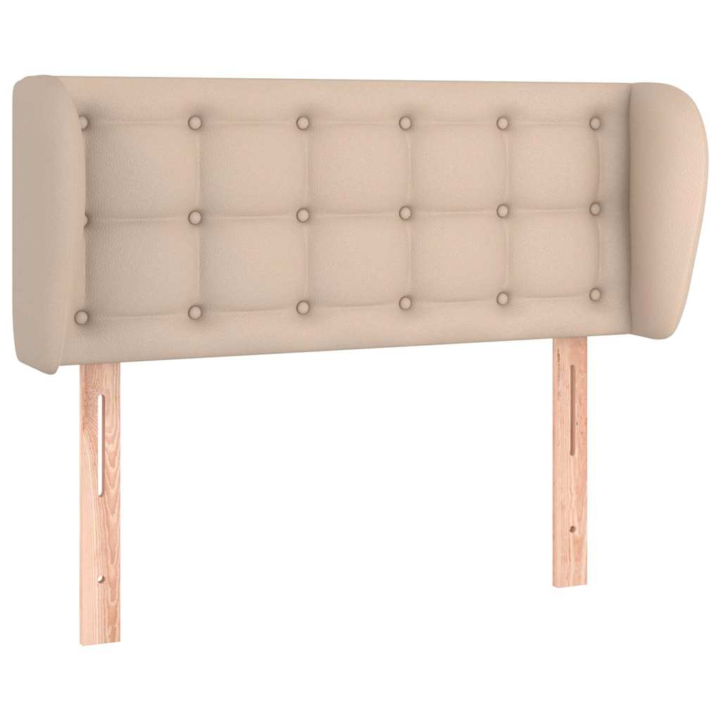 sengegavl med kanter 83x23x78/88 cm kunstlæder cappuccino