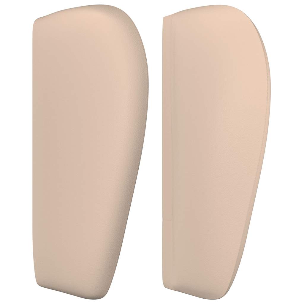 sengegavl med kanter 83x23x78/88 cm kunstlæder cappuccino