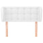 sengegavl med kanter 93x23x78/88 cm kunstlæder hvid