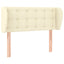 sengegavl med kanter 93x23x78/88 cm kunstlæder cremefarvet