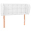 sengegavl med kanter 103x23x78/88 cm kunstlæder hvid