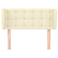 sengegavl med kanter 103x23x78/88 cm kunstlæder cremefarvet