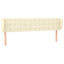sengegavl med kanter 183x23x78/88 cm kunstlæder cremefarvet