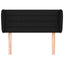 sengegavl med kanter 83x23x78/88 cm stof sort