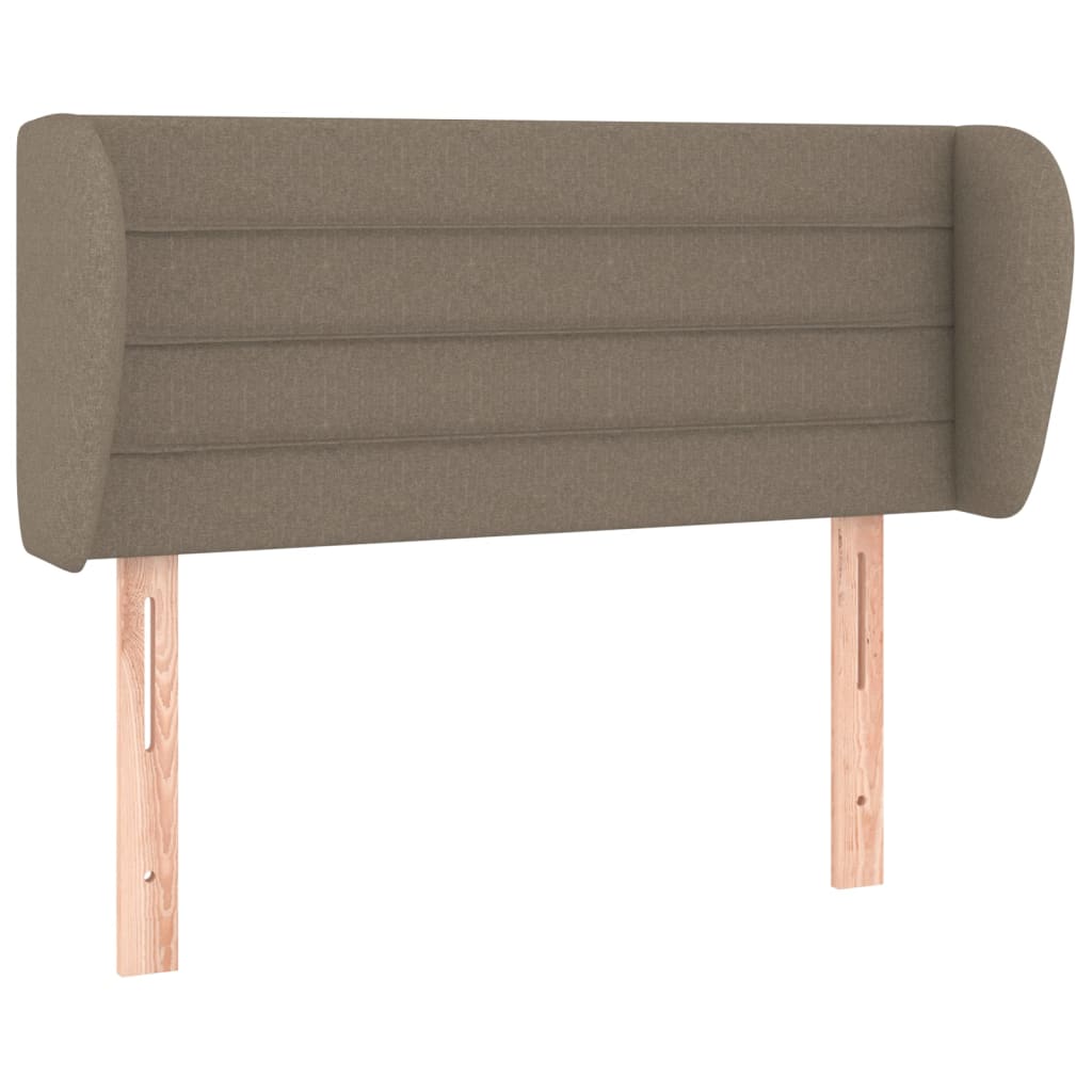 sengegavl med kanter 83x23x78/88 cm stof gråbrun