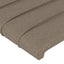 sengegavl med kanter 83x23x78/88 cm stof gråbrun