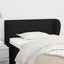 sengegavl med kanter 103x23x78/88 cm stof sort