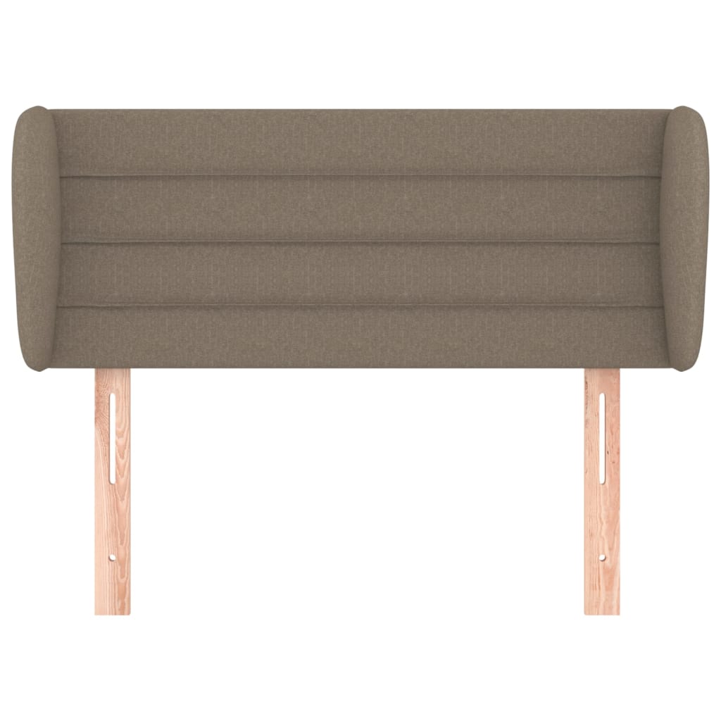 sengegavl med kanter 103x23x78/88 cm stof gråbrun