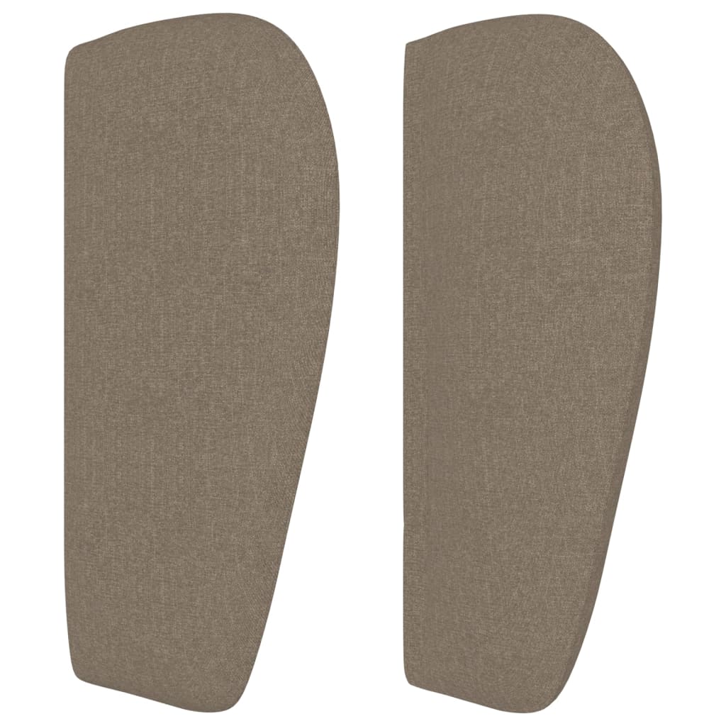 sengegavl med kanter 103x23x78/88 cm stof gråbrun