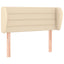 sengegavl med kanter 103x23x78/88 cm stof cremefarvet