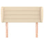 sengegavl med kanter 103x23x78/88 cm stof cremefarvet
