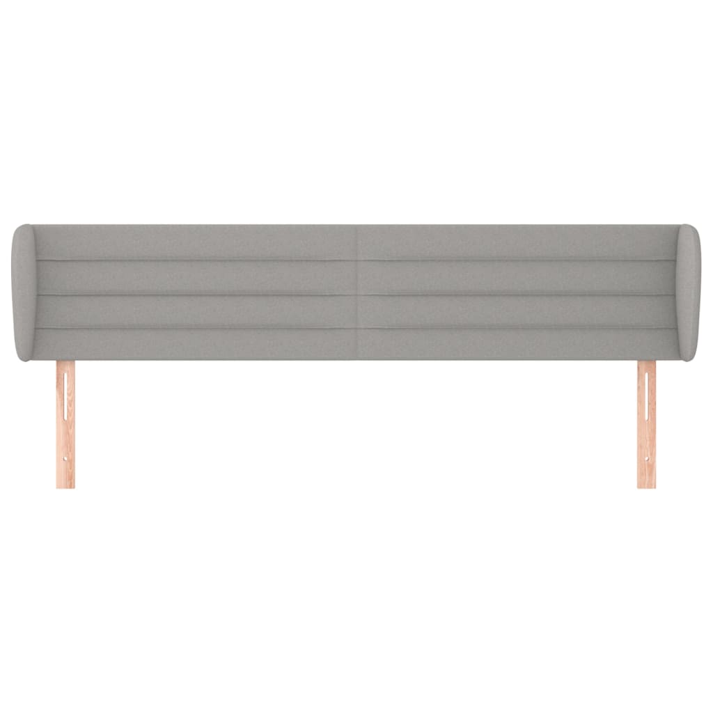 sengegavl med kanter 147x23x78/88cm stof lysegrå
