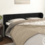 sengegavl med kanter 163x23x78/88 cm fløjl sort