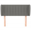 sengegavl med kanter 83x23x78/88 cm stof mørkegrå