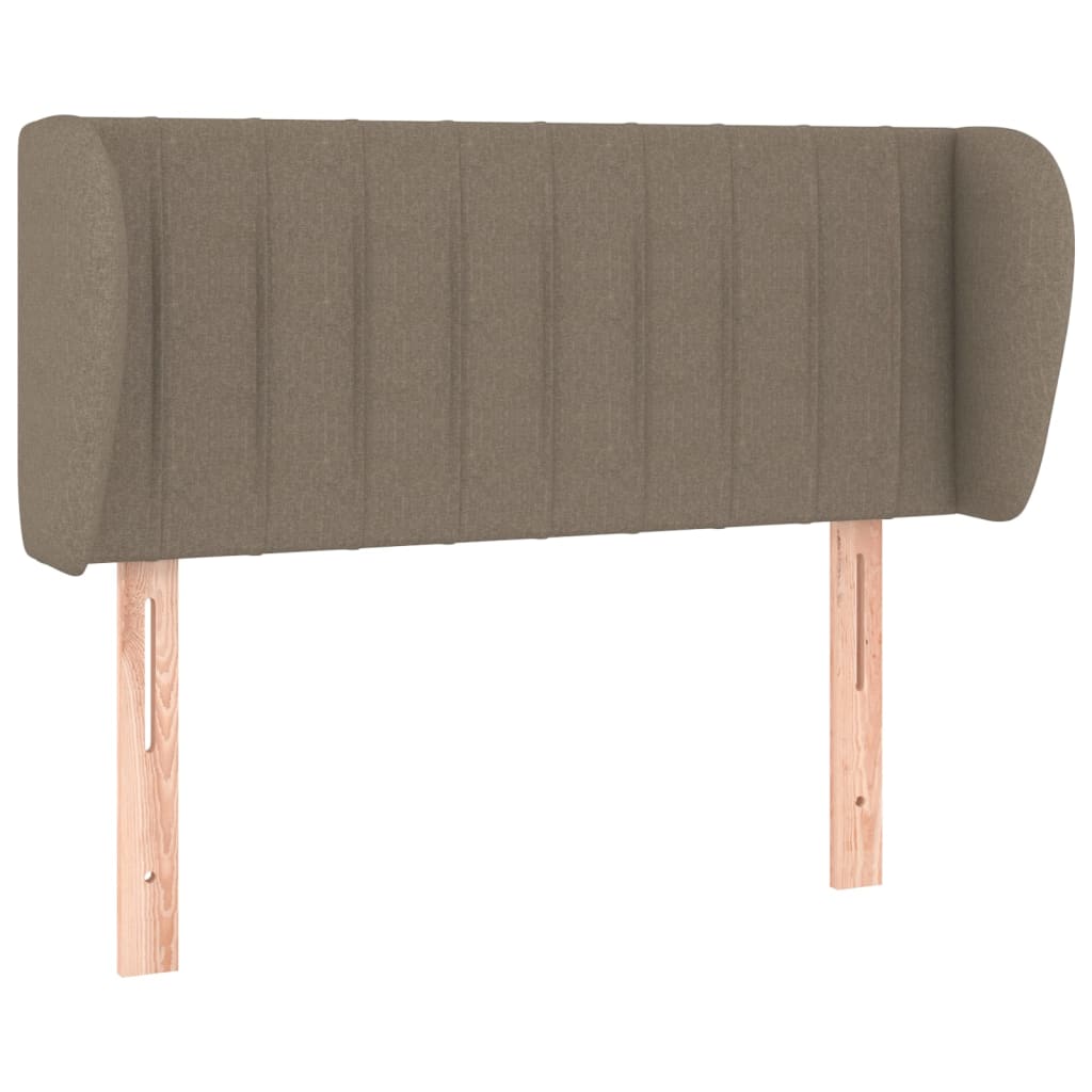 sengegavl med kanter 83x23x78/88 cm stof gråbrun