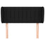 sengegavl med kanter 93x23x78/88 cm stof sort
