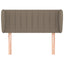 sengegavl med kanter 93x23x78/88 cm stof gråbrun