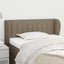 sengegavl med kanter 103x23x78/88 cm stof gråbrun