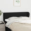 sengegavl med kanter 147x23x78/88 cm stof sort