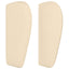 sengegavl med kanter 183x23x78/88 cm stof cremefarvet