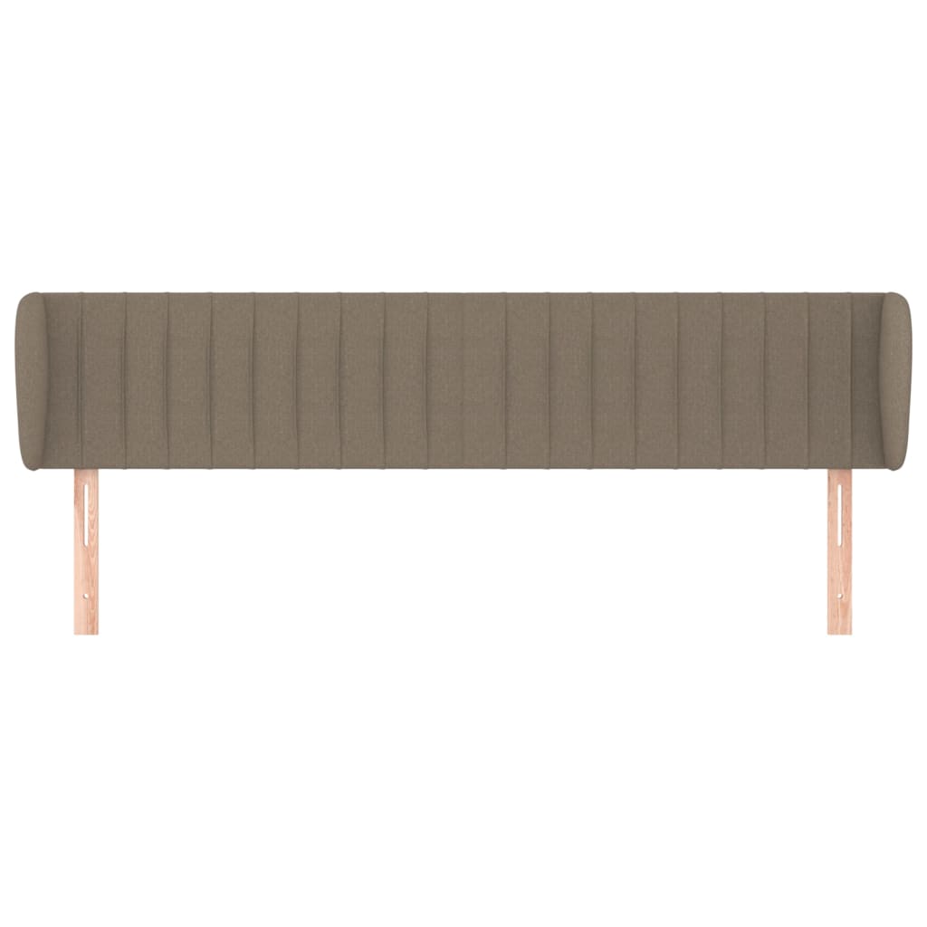 sengegavl med kanter 203x23x78/88 cm stof gråbrun