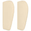 sengegavl med kanter 203x23x78/88 cm stof cremefarvet