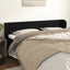 sengegavl med kanter 163x23x78/88 cm fløjl sort
