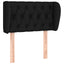 sengegavl med kanter 83x23x78/88 cm stof sort