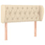 sengegavl med kanter 93x23x78/88 cm stof cremefarvet