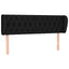 sengegavl med kanter 163x23x78/88 cm stof sort