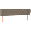 sengegavl med kanter 203x23x78/88 cm stof gråbrun