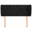 sengegavl med kanter 103x23x78/88 cm fløjl sort