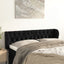 sengegavl med kanter 163x23x78/88 cm fløjl sort