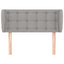 sengegavl med kanter 83x23x78/88 cm stof lysegrå