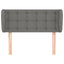 sengegavl med kanter 103x23x78/88 cm stof mørkegrå
