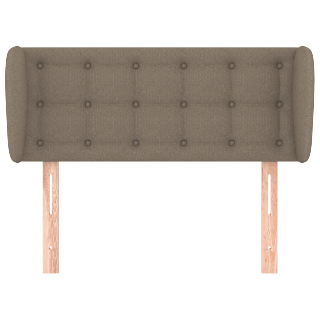sengegavl med kanter 103x23x78/88 cm stof gråbrun