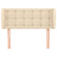 sengegavl med kanter 103x23x78/88 cm stof cremefarvet
