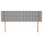 sengegavl med kanter 147x23x78/88cm stof lysegrå